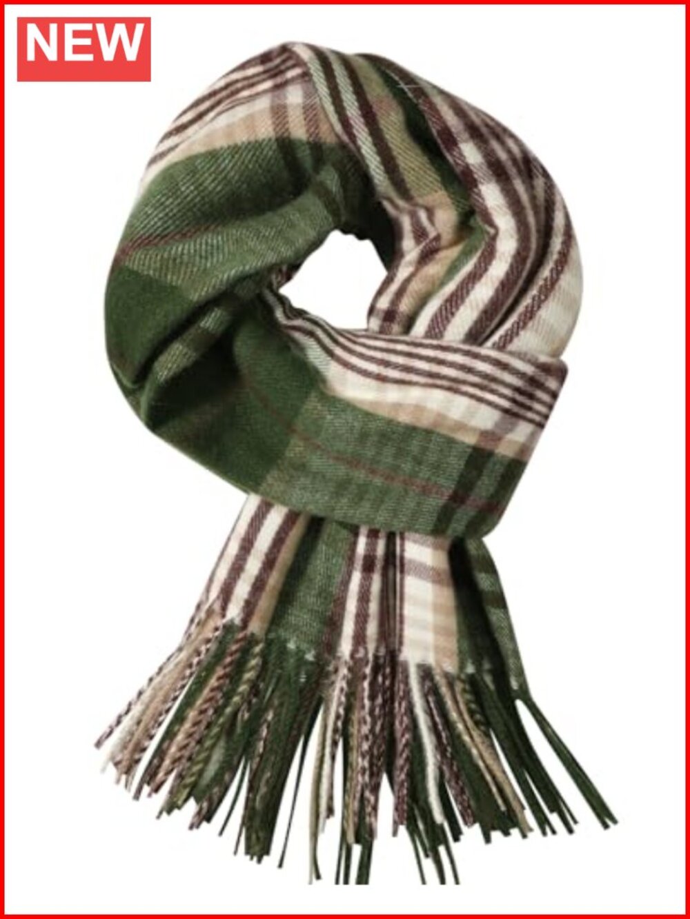 Women's Plaid Winter Scarf Soft Acrylic Oversized Blanket Wrap